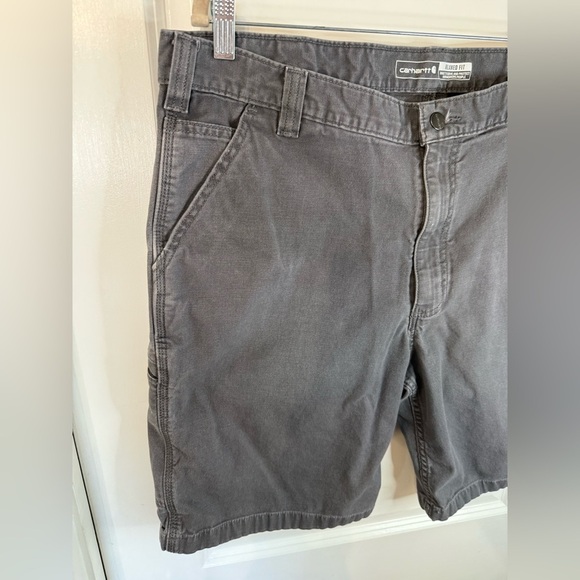 Carhartt Men’s Gray Rugged Flex Relaxed Fit Canvas Work Shorts - Size 40 - Picture 3 of 9
